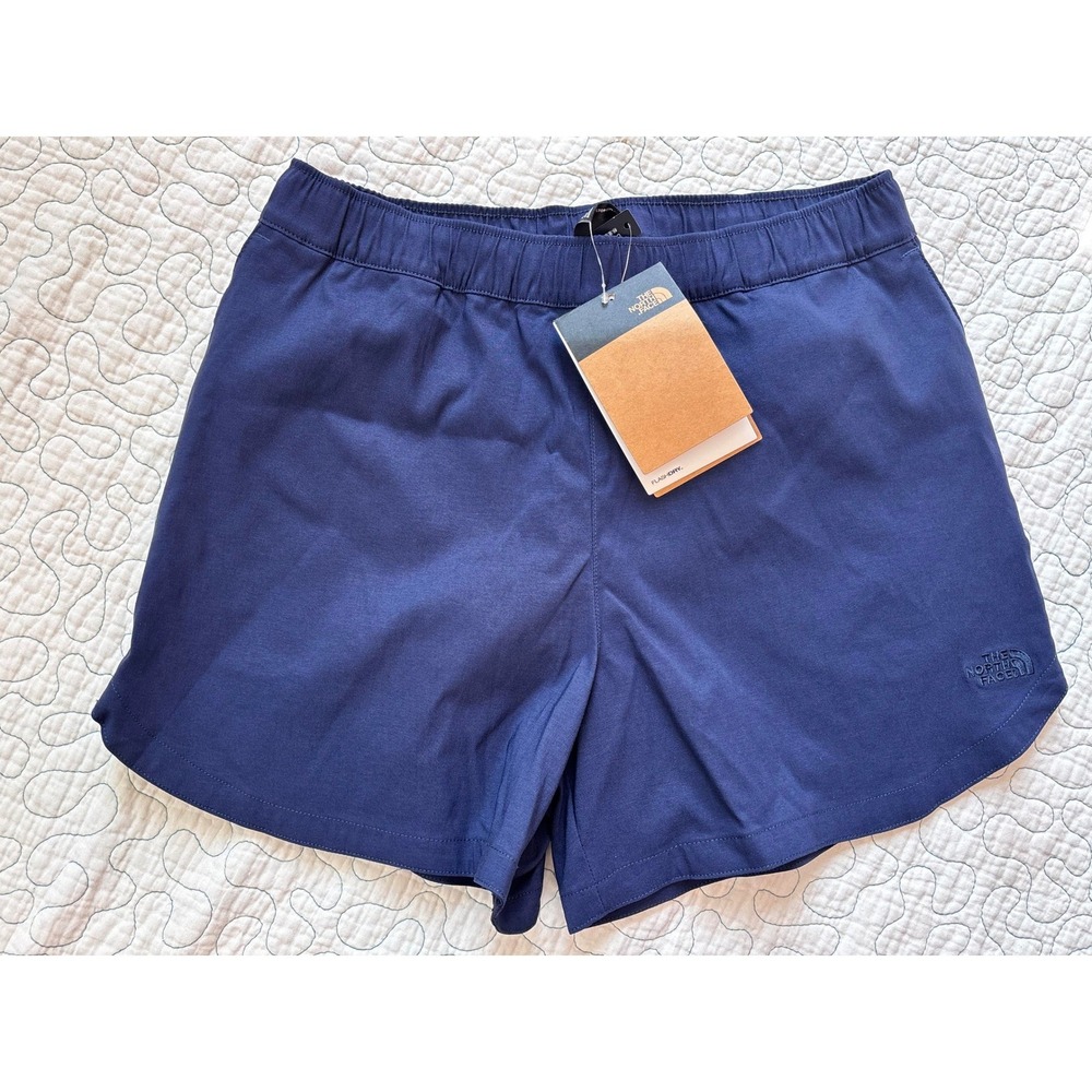The North Face Womens FlashDry Navy Blue Athletic Hiking Shorts Small